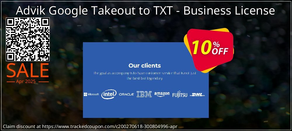 Advik Google Takeout to TXT - Business License coupon on National Loyalty Day offering sales