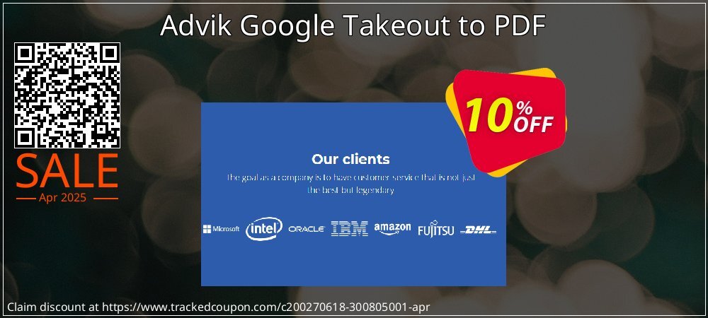 Advik Google Takeout to PDF coupon on World Party Day sales