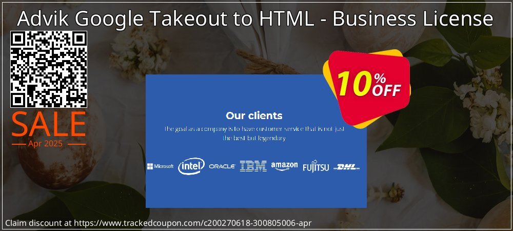 Advik Google Takeout to HTML - Business License coupon on World Party Day offering sales