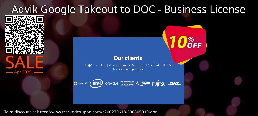 Advik Google Takeout to DOC - Business License coupon on Mother Day deals