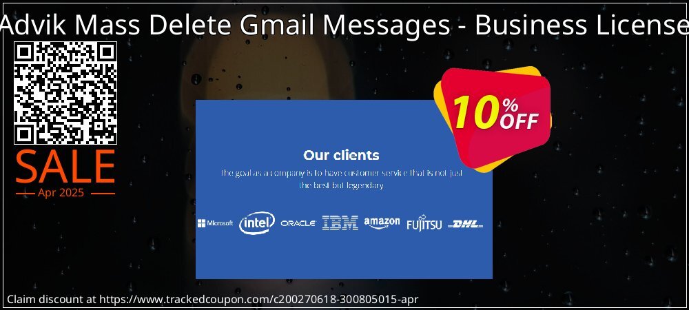 Advik Mass Delete Gmail Messages - Business License coupon on National Walking Day offering sales