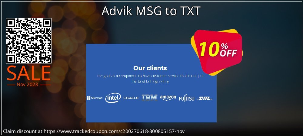 Advik MSG to TXT coupon on Working Day offering discount