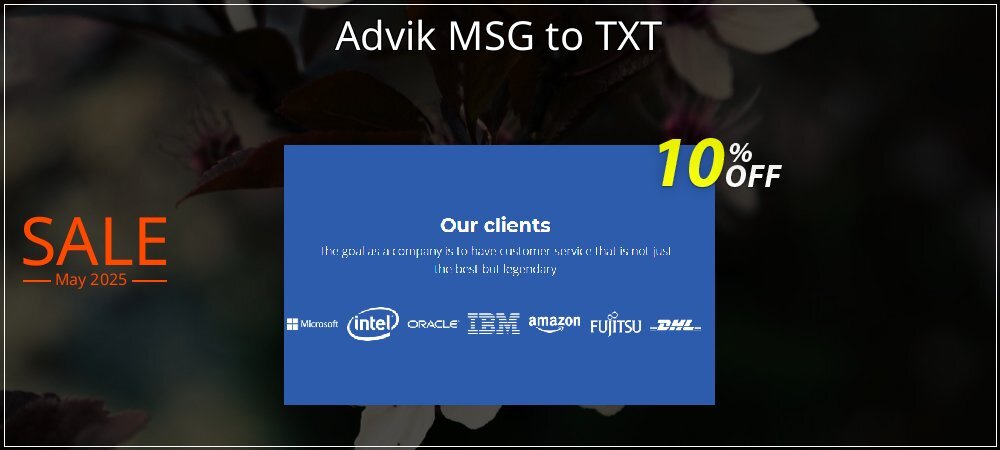 Advik MSG to TXT coupon on Working Day offering discount