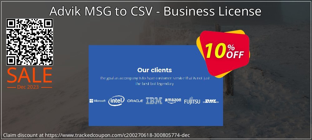 Advik MSG to CSV - Business License coupon on World Password Day sales