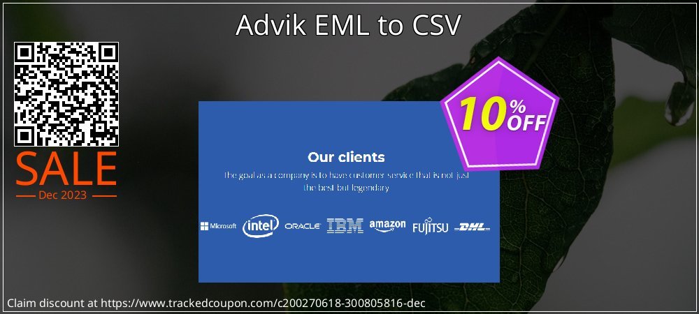 Advik EML to CSV coupon on World Party Day offering sales
