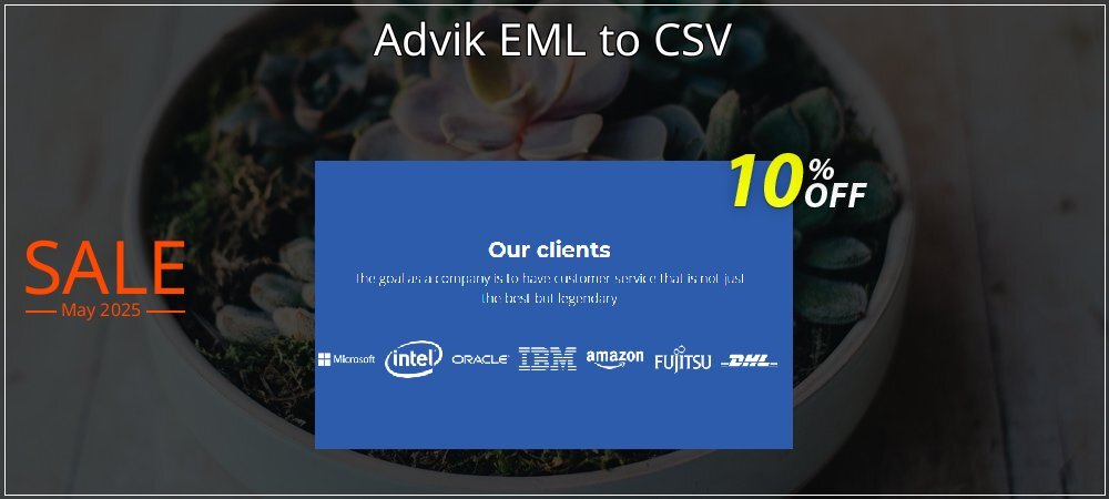 Advik EML to CSV coupon on World Party Day offering sales