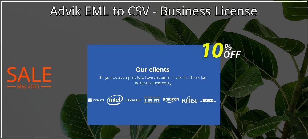 Advik EML to CSV - Business License coupon on April Fools' Day super sale