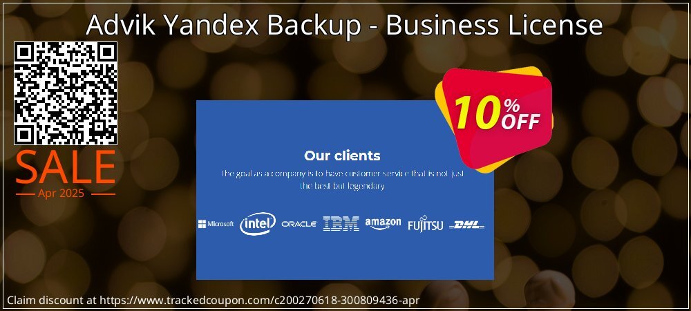 Advik Yandex Backup - Business License coupon on World Party Day discounts