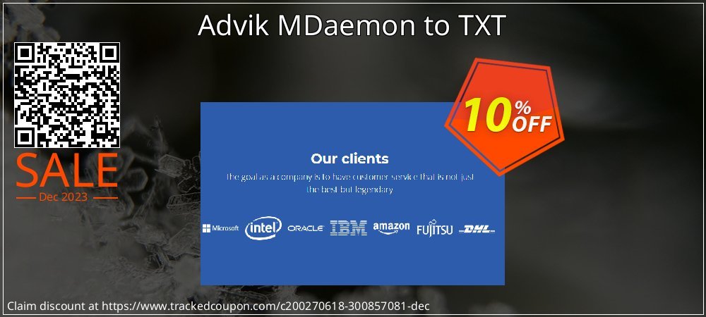 Advik MDaemon to TXT coupon on World Party Day super sale