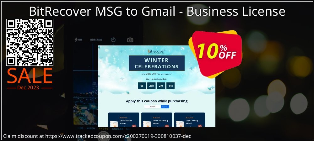 BitRecover MSG to Gmail - Business License coupon on Working Day discounts