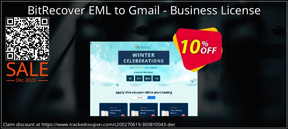 BitRecover EML to Gmail - Business License coupon on Virtual Vacation Day offer