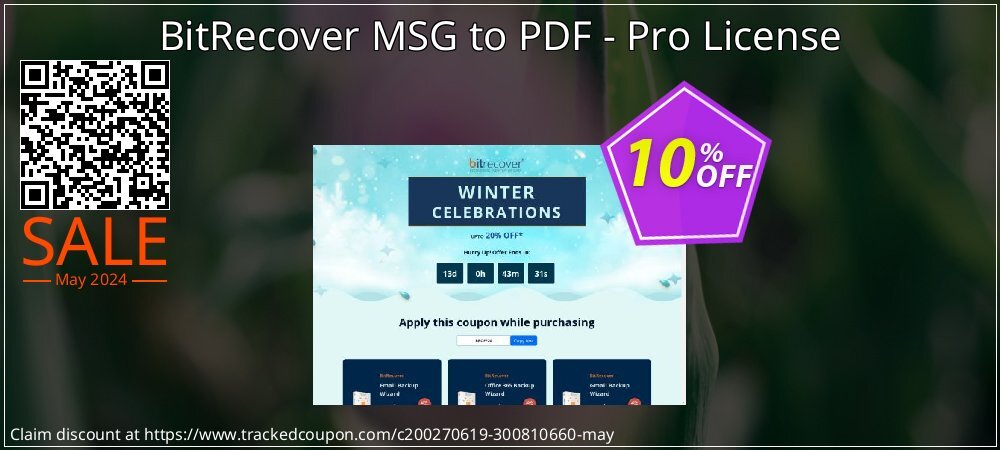 BitRecover MSG to PDF - Pro License coupon on National Walking Day promotions