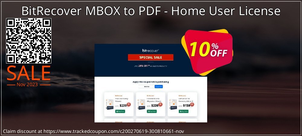 BitRecover MBOX to PDF - Home User License coupon on National Loyalty Day deals