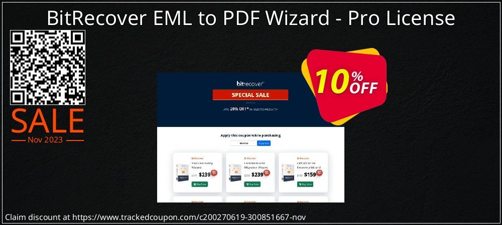 BitRecover EML to PDF Wizard - Pro License coupon on April Fools' Day offer