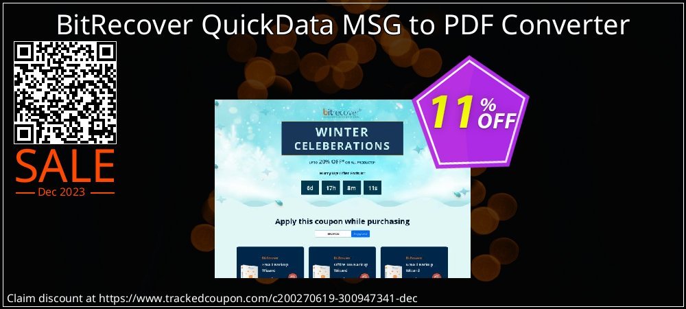 BitRecover QuickData MSG to PDF Converter coupon on World Party Day super sale