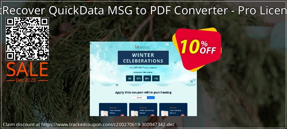 BitRecover QuickData MSG to PDF Converter - Pro License coupon on Working Day promotions