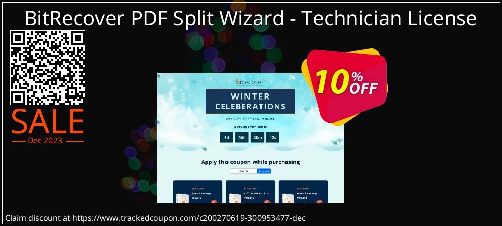 BitRecover PDF Split Wizard - Technician License coupon on Working Day offering sales