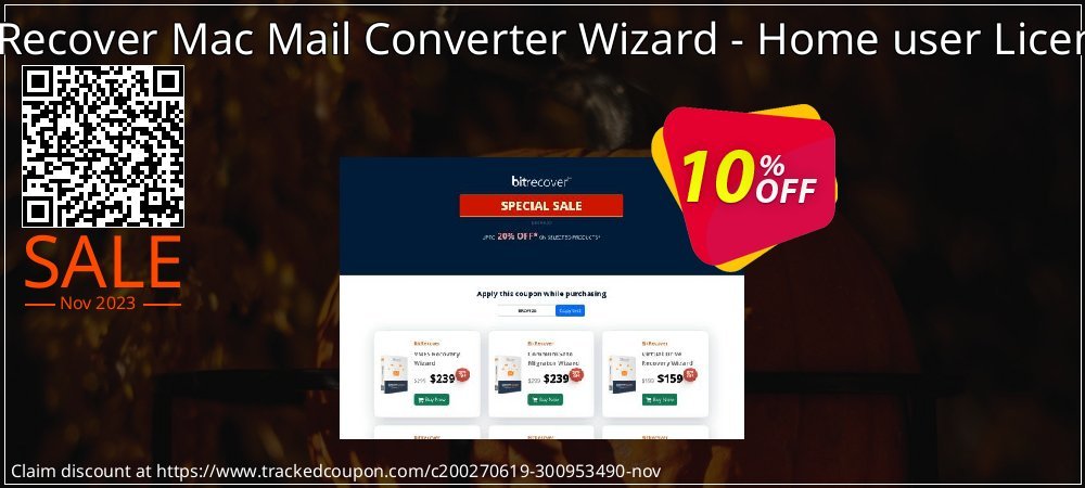 BitRecover Mac Mail Converter Wizard - Home user License coupon on National Walking Day promotions