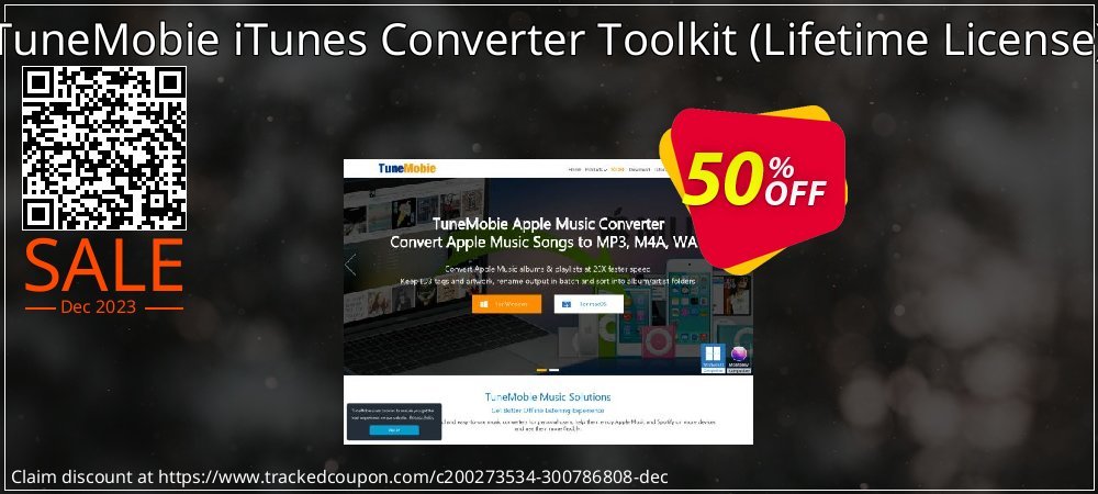 TuneMobie iTunes Converter Toolkit - Lifetime License  coupon on Easter Day offering sales