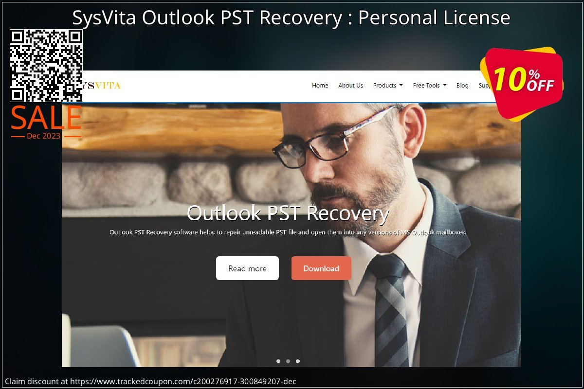SysVita Outlook PST Recovery : Personal License coupon on Working Day discounts