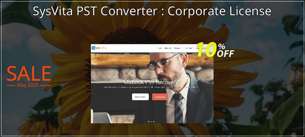 SysVita PST Converter : Corporate License coupon on World Party Day deals