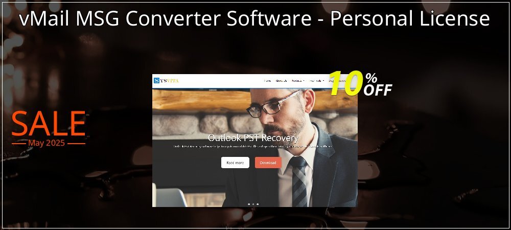 vMail MSG Converter Software - Personal License coupon on World Party Day sales