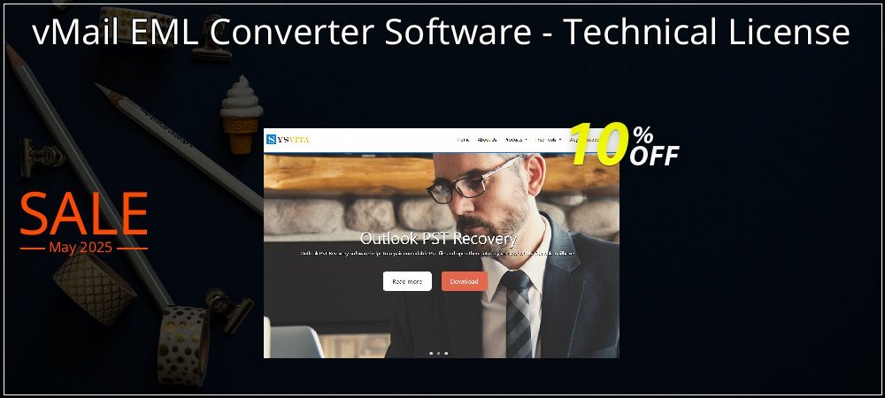 vMail EML Converter Software - Technical License coupon on World Party Day offering sales