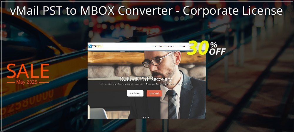 vMail PST to MBOX Converter - Corporate License coupon on Easter Day offering discount