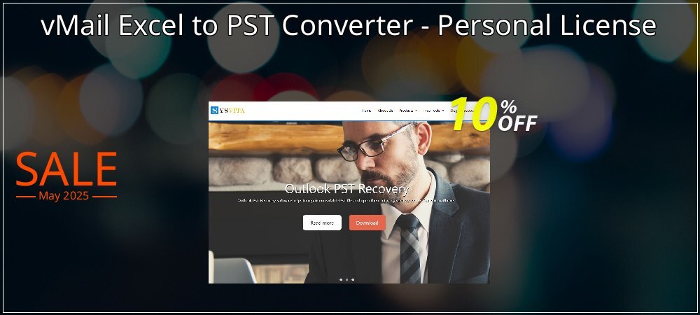 vMail Excel to PST Converter - Personal License coupon on Constitution Memorial Day deals