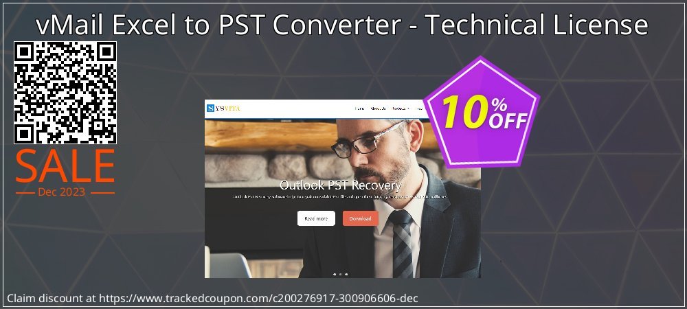 vMail Excel to PST Converter - Technical License coupon on World Party Day discount