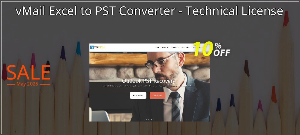 vMail Excel to PST Converter - Technical License coupon on World Party Day discount