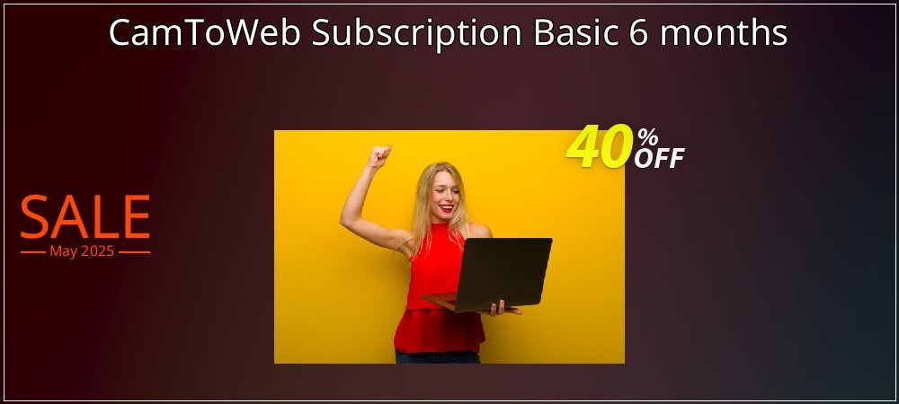 CamToWeb Subscription Basic 6 months coupon on World Party Day sales