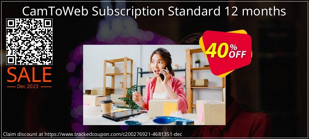 CamToWeb Subscription Standard 12 months coupon on World Party Day offering sales