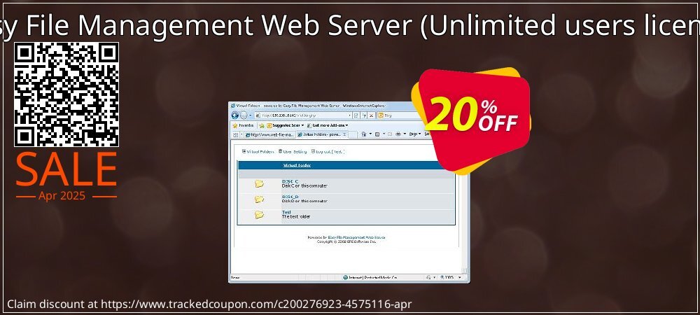 Easy File Management Web Server - Unlimited users license  coupon on Summer offer