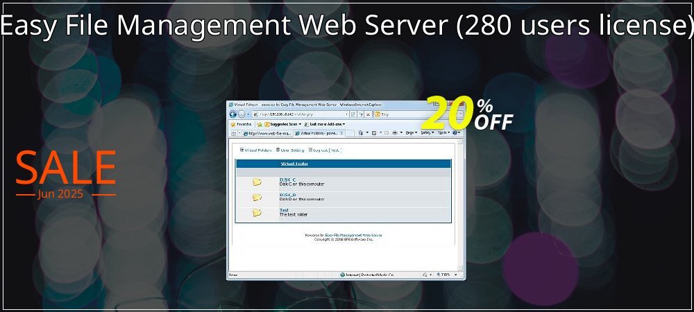 Easy File Management Web Server - 280 users license  coupon on Parents' Day discount