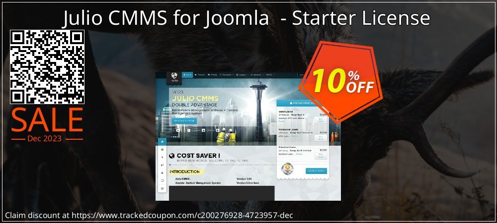 Julio CMMS for Joomla  - Starter License coupon on April Fools' Day discount