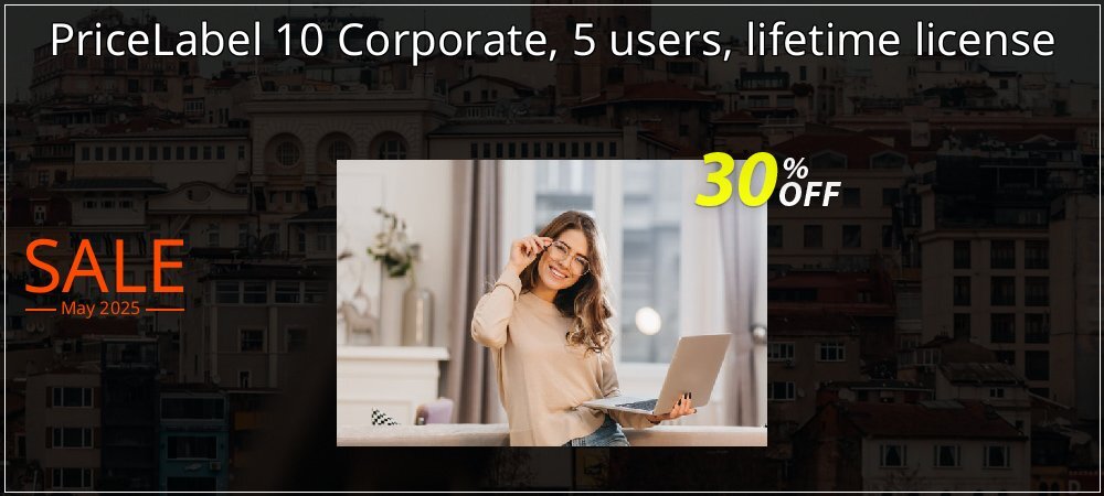 PriceLabel 10 Corporate, 5 users, lifetime license coupon on Mother Day offering discount