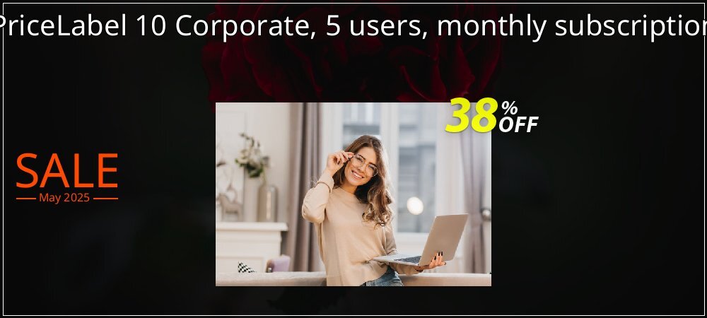 PriceLabel 10 Corporate, 5 users, monthly subscription coupon on National Pizza Party Day deals