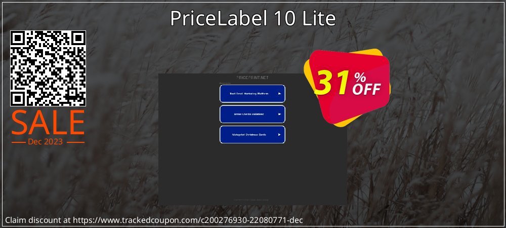 PriceLabel 10 Lite coupon on Palm Sunday discount
