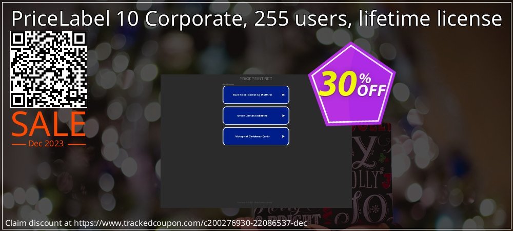 PriceLabel 10 Corporate, 255 users, lifetime license coupon on April Fools' Day deals
