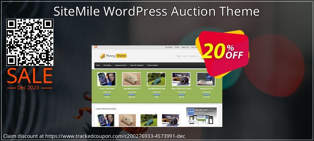 SiteMile WordPress Auction Theme coupon on World Party Day sales