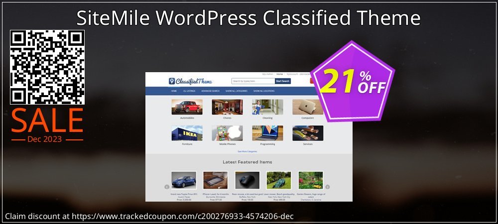 SiteMile WordPress Classified Theme coupon on World Party Day promotions