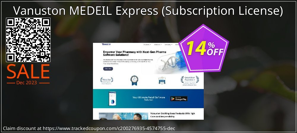 Vanuston MEDEIL Express - Subscription License  coupon on National Walking Day deals