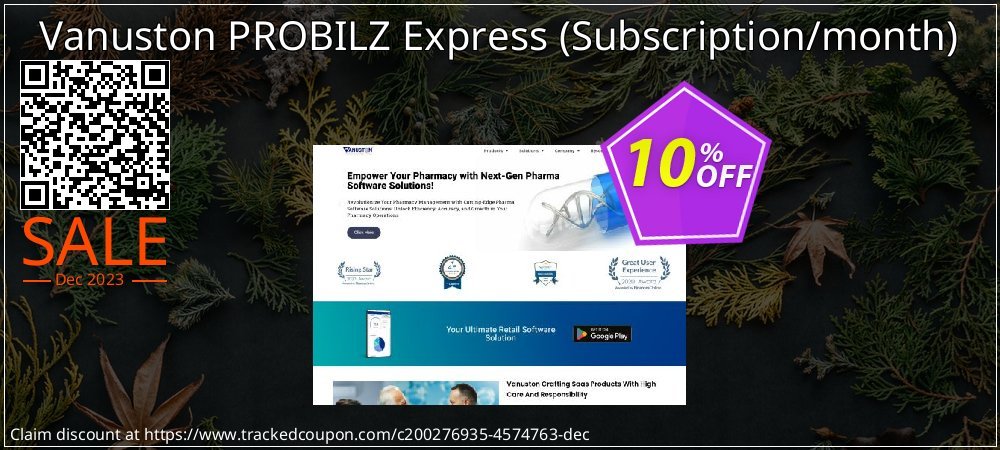 Vanuston PROBILZ Express - Subscription/month  coupon on Easter Day sales
