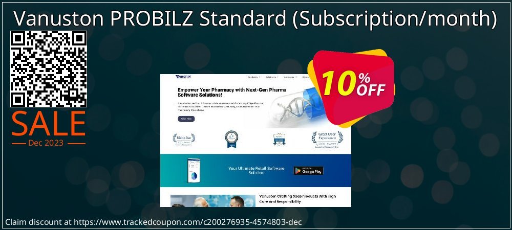 Vanuston PROBILZ Standard - Subscription/month  coupon on Easter Day offering discount