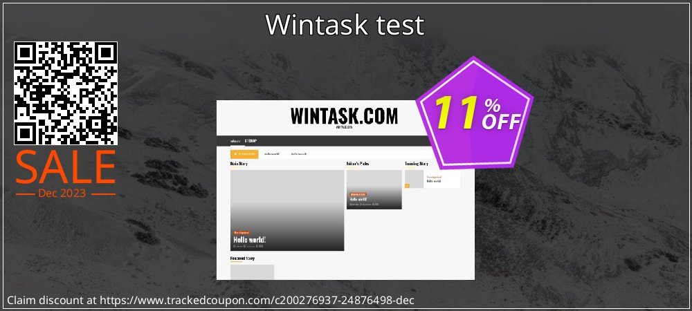 Wintask test coupon on Easter Day offering sales