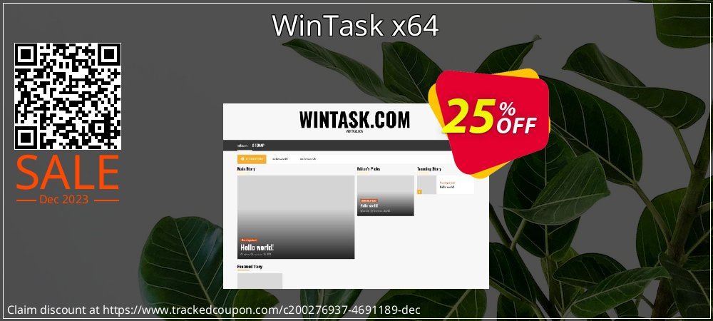 WinTask x64 coupon on National Smile Day offering sales