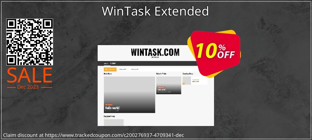 WinTask Extended coupon on World Party Day discount