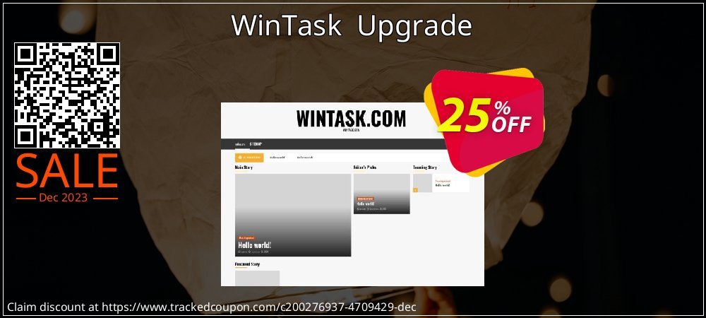 WinTask  Upgrade coupon on National Smile Day offer