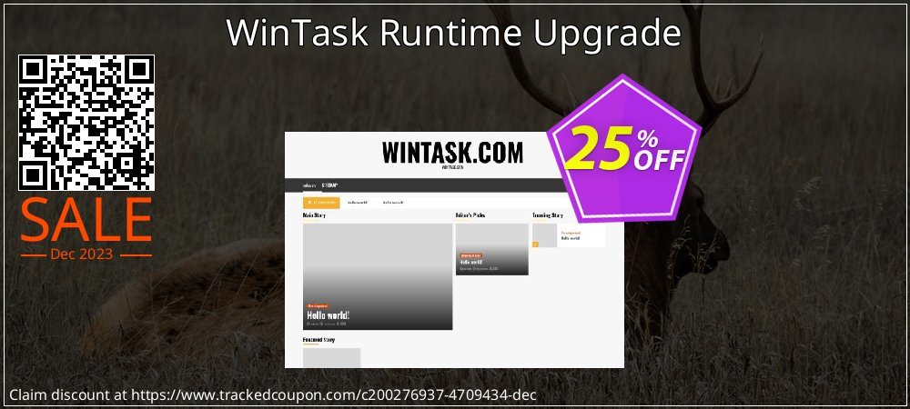 WinTask Runtime Upgrade coupon on Tell a Lie Day super sale